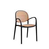 Autumn-B Rattan Woven Outdoor Stackable Plastic Armchair